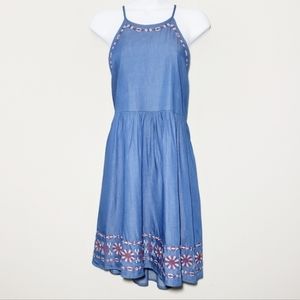Altar'd State Chambray Embroidered Sun Dress
